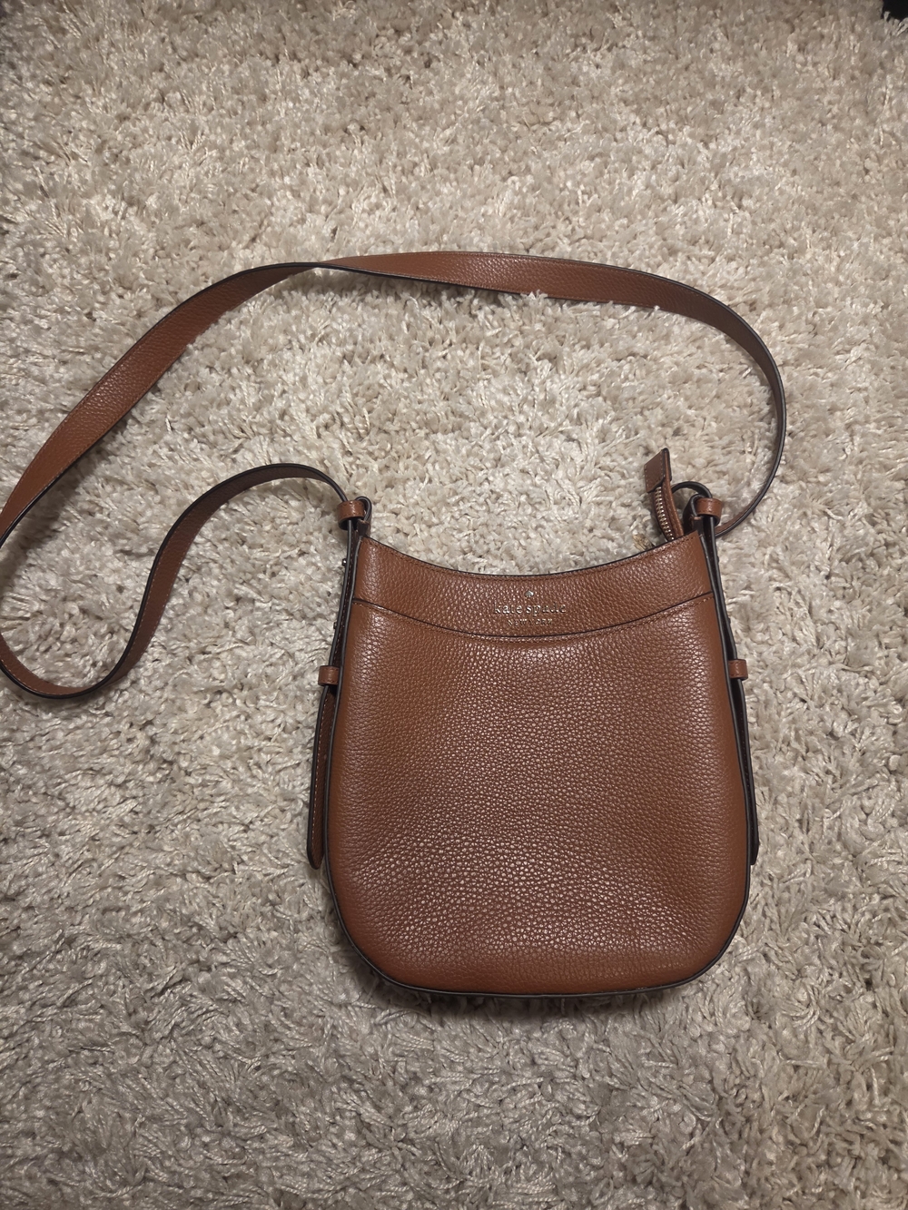 Kate Spade Brown Pebbled Leather Crossbody Bag